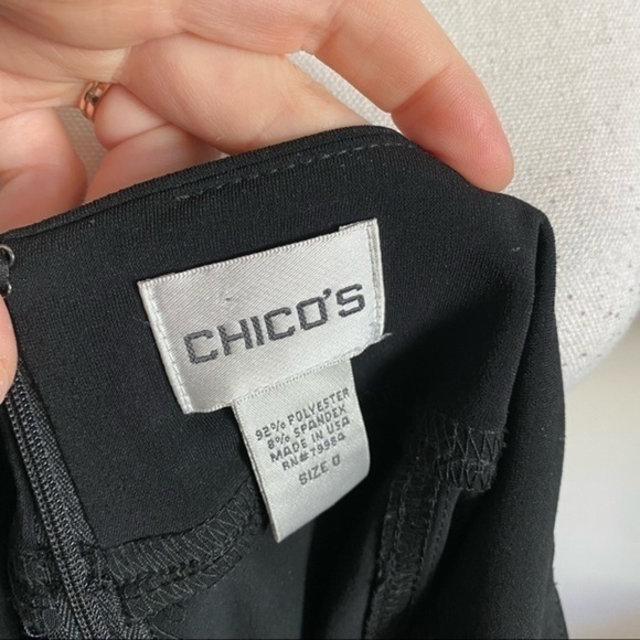 Chico’s • Solid Black Stretchy Pencil Skirt - Picture 4 of 5